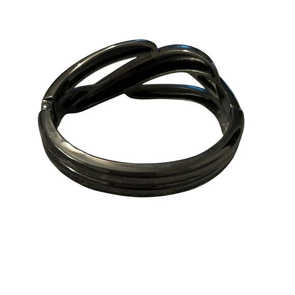 Chrome Tone Hinge Bracelet - Picture 2 of 2